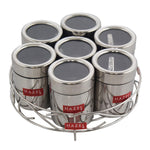 Thumbnail for HAZEL Stainless Steel Masala Container|Masala Boxes for Kitchen with 7 Spoons(Set of 7) - Dista