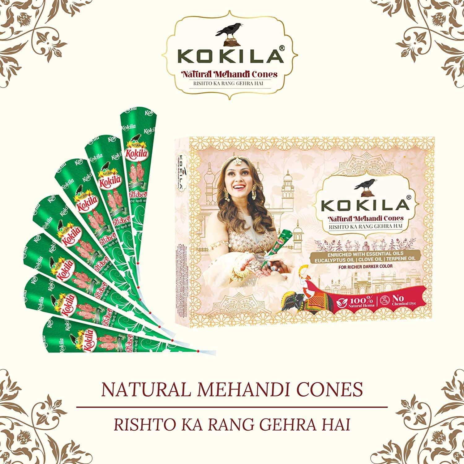 Kokila Natural Mehandi Cones