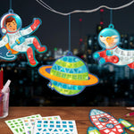 Thumbnail for Imagimake Mirror Mosaic Space Theme Kids Art Set | DIY Craft Kit with Foil Stickers | Birthday Gift for Boys and Girls Ages 3-8 | Travel Toys | Crafts for Kids Ages 4-8
