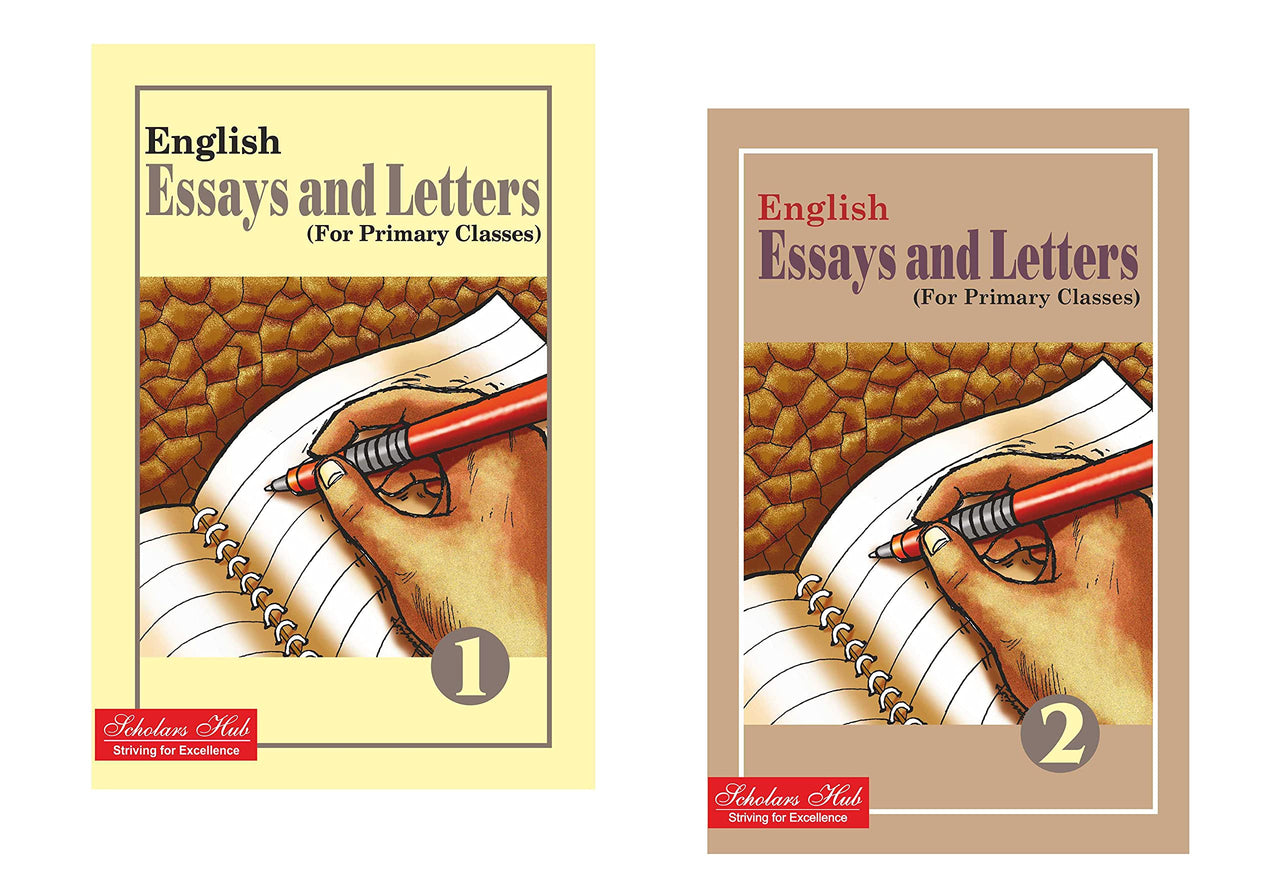 Scholars Hub English Essays & Letters Book For School Students (Vol-1 & 2) (Set Of 2 Books) | 180 Pages - Dista