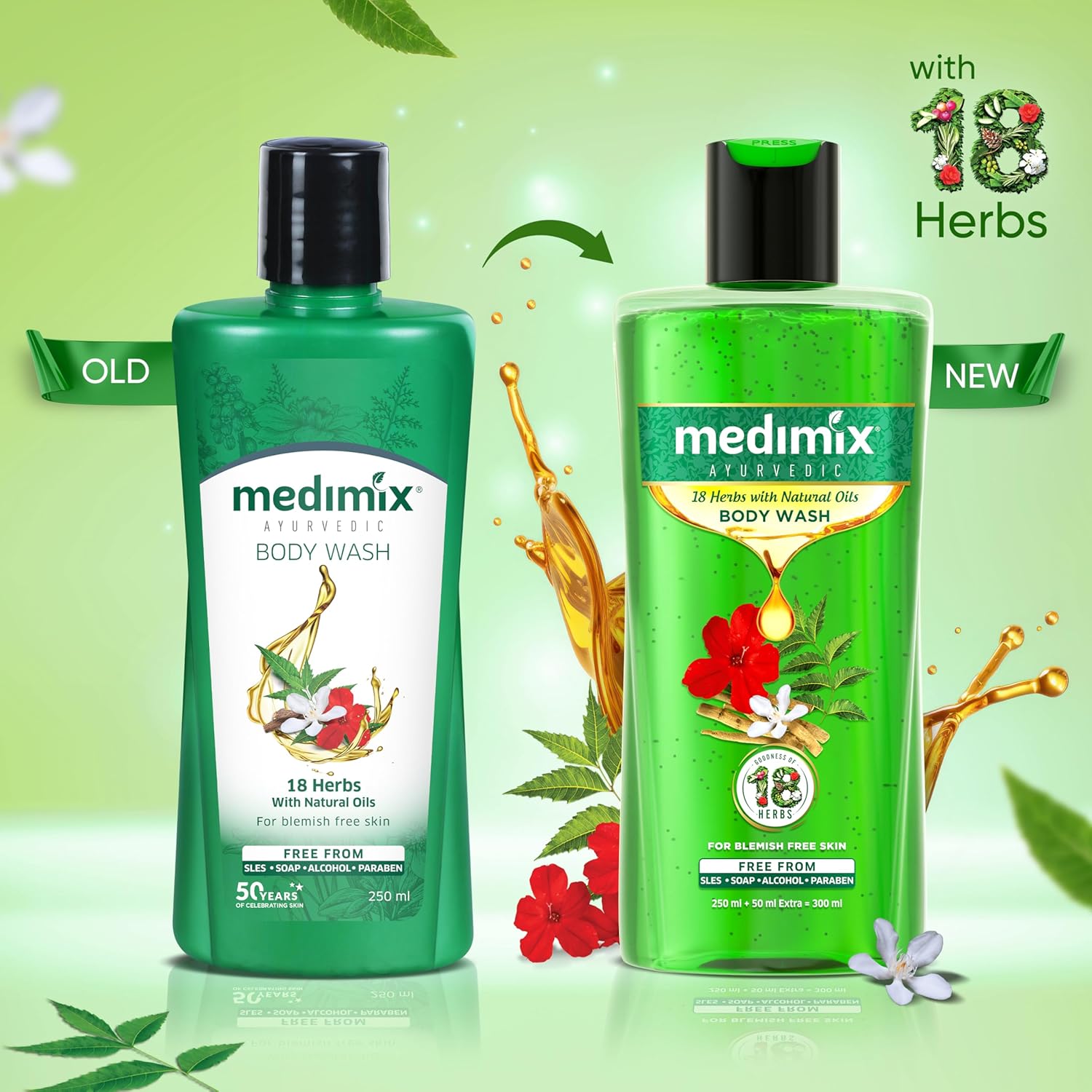 Medimix Ayurvedic 18 Herbs Body Wash With Natural Oils - Distacart