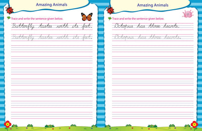 Scholars Hub Cursive Writing Books Combo (Vol. 2,3) (For Ages 6-8)-Sentences | Pack Of 2 Books - Dista