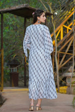 Thumbnail for Juniper Women's Women Beautiful Grey Checked Tiered Dress - Distacart