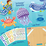 Thumbnail for Imagimake Mirror Mosaic Ocean Theme Kids Art Set | DIY Craft Kit with Foil Stickers | Mosaic Kit for Kids | Birthday Gift for Boys and Girls Ages 3-8 | Toys for 4 Year Old Boys