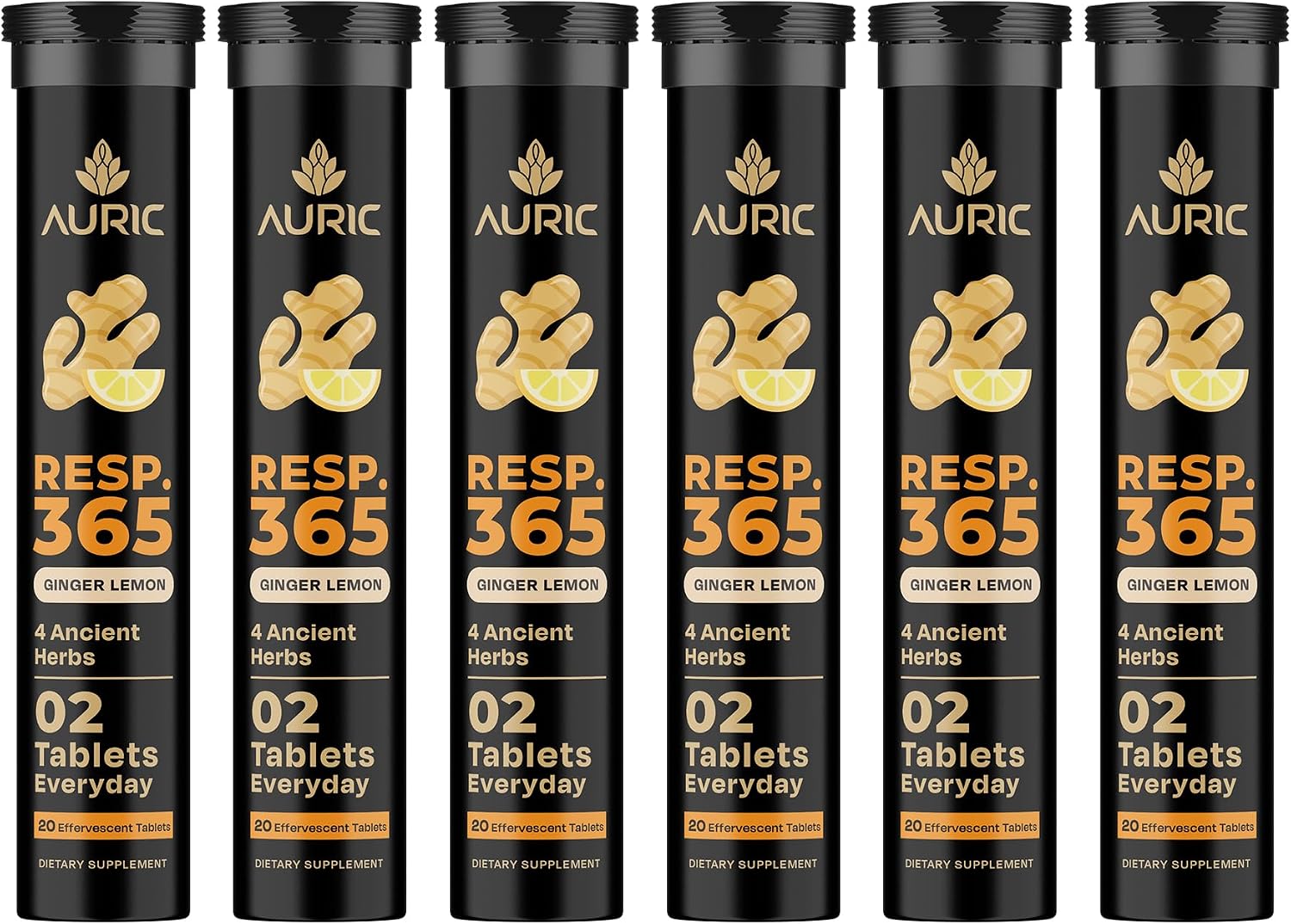 Auric Resp365 Tablets - Ginger Lemon - Dista