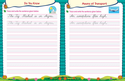 Scholars Hub Cursive Writing Books Combo (Vol. 2,3) (For Ages 6-8)-Sentences | Pack Of 2 Books - Dista
