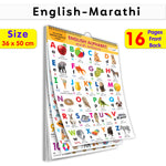 Thumbnail for ENGLISH-MARATHI Chart For Kids (16 Charts ) 36 x 50 cm - Children Spiral Wall Picture Chart