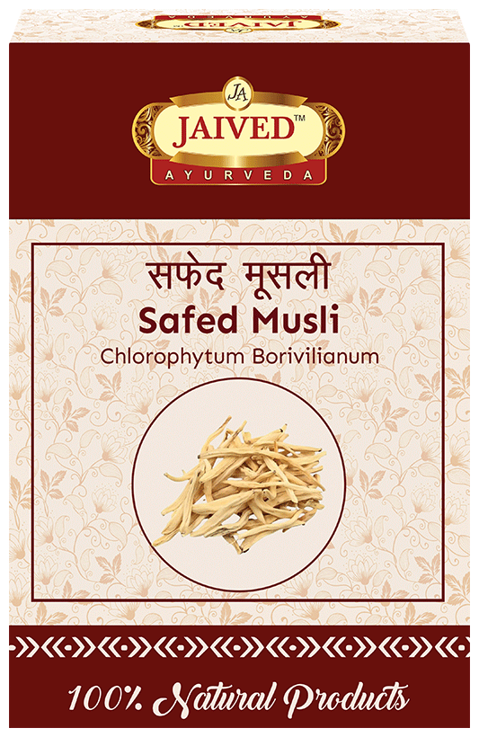 Jaived Ayurveda Safed Musli | Enhances Vitality, Boosts Stamina, 100% Pure & Natural