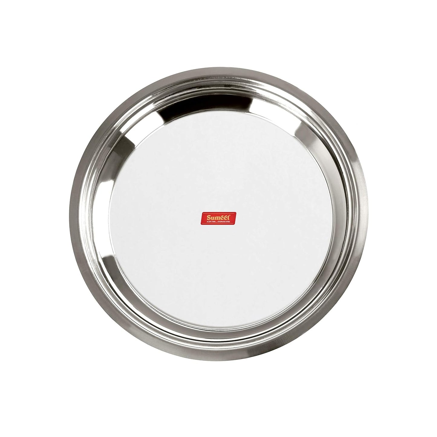 Sumeet Heavy Stainless Steel Parat (2.8 liter | 34Cm), Silver - Dista