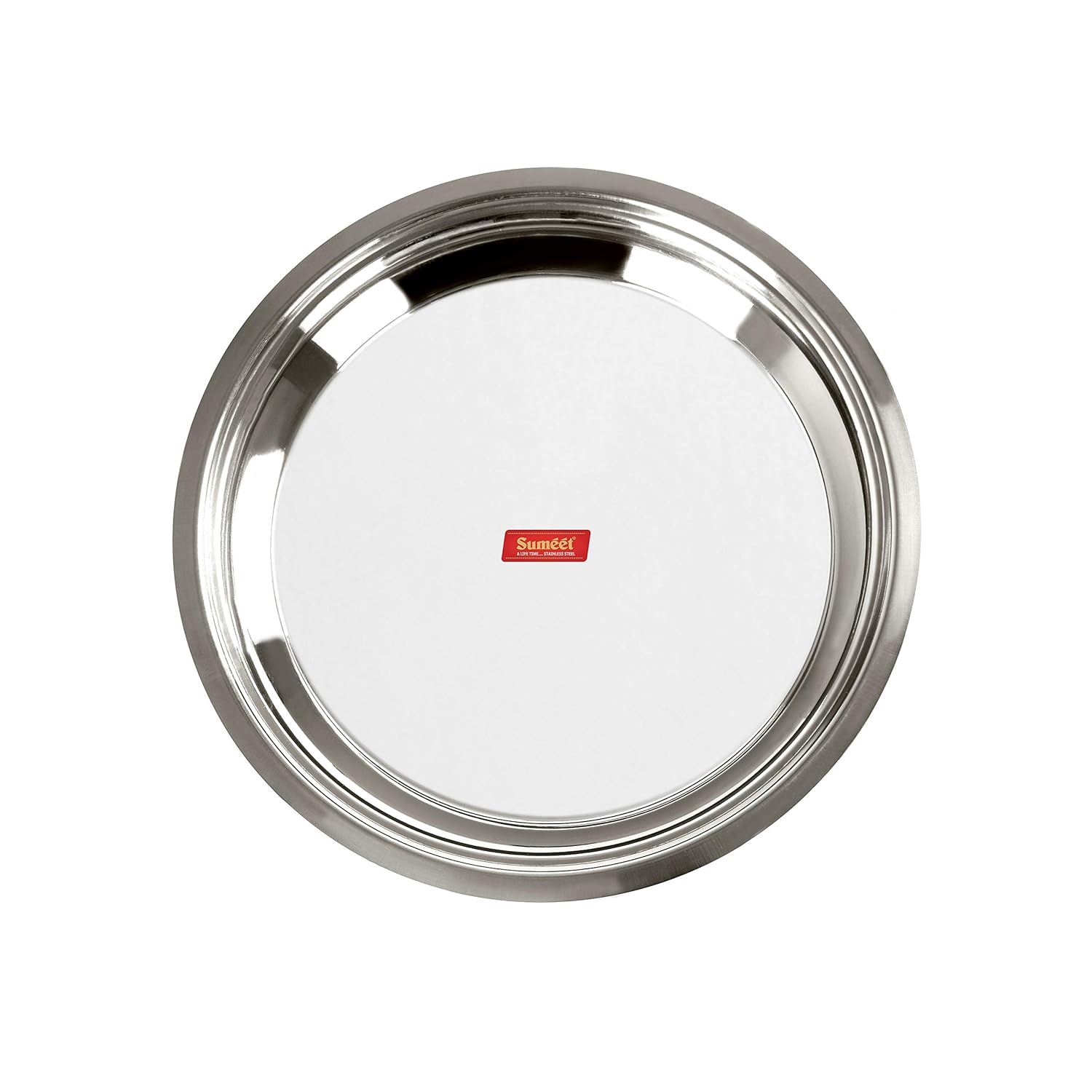 Sumeet Heavy Stainless Steel Parat (2.8 liter | 34Cm), Silver - Dista