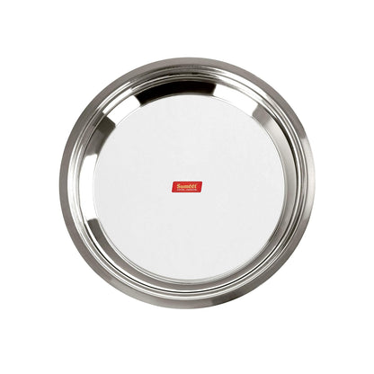 Sumeet Heavy Stainless Steel Parat (2.8 liter | 34Cm), Silver - Dista