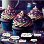 Thumbnail for patriotic sprinkles for decoration 08 120 gm
