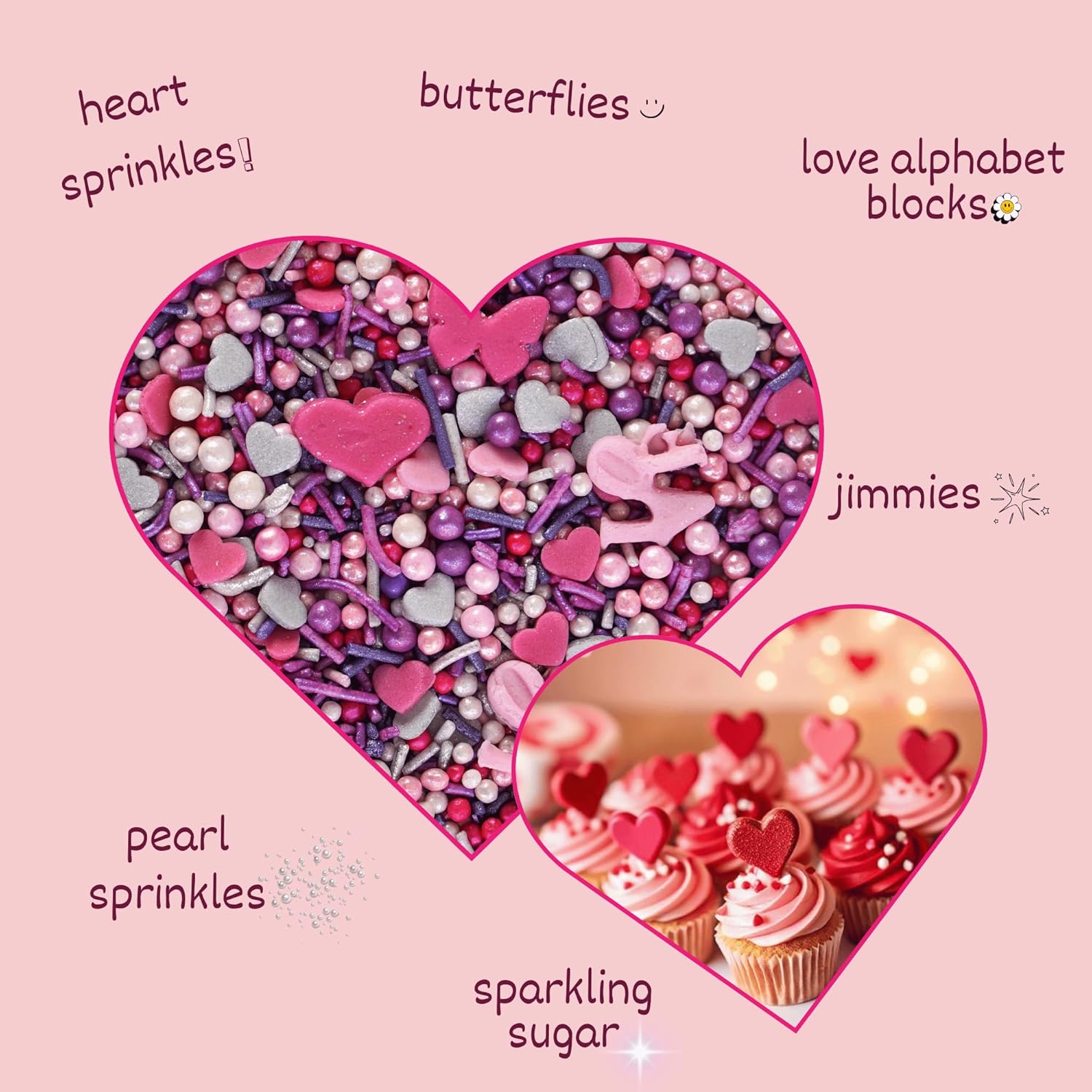 valentines day sprinkles for decoration 02 120 gm