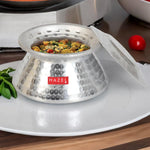 Thumbnail for HAZEL Aluminium Handi with Lid 3200 ml | Thick Hammered Biryani Pot - Dista