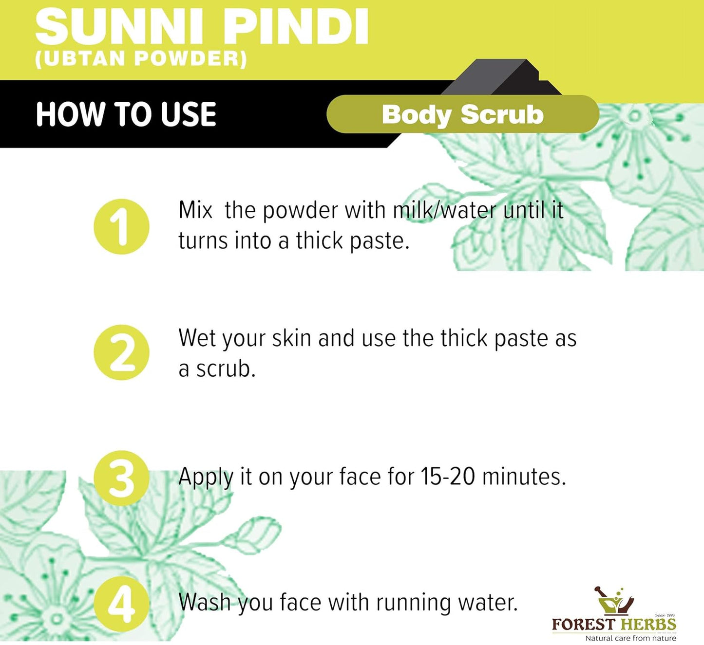 Forest Herbs Sunni Pindi Bath Powder - Distacart