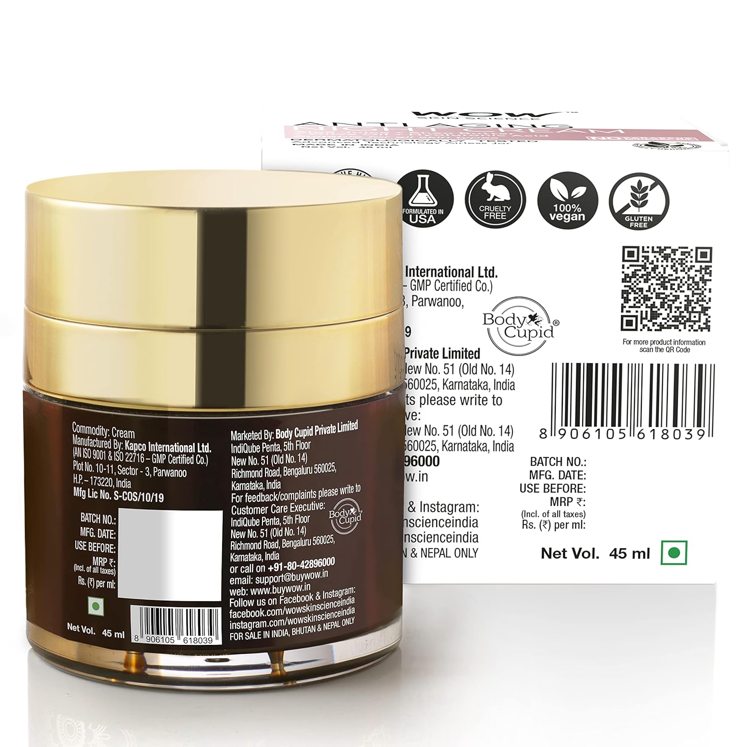 Wow Skin Science Anti Aging Night Cream - Distacart