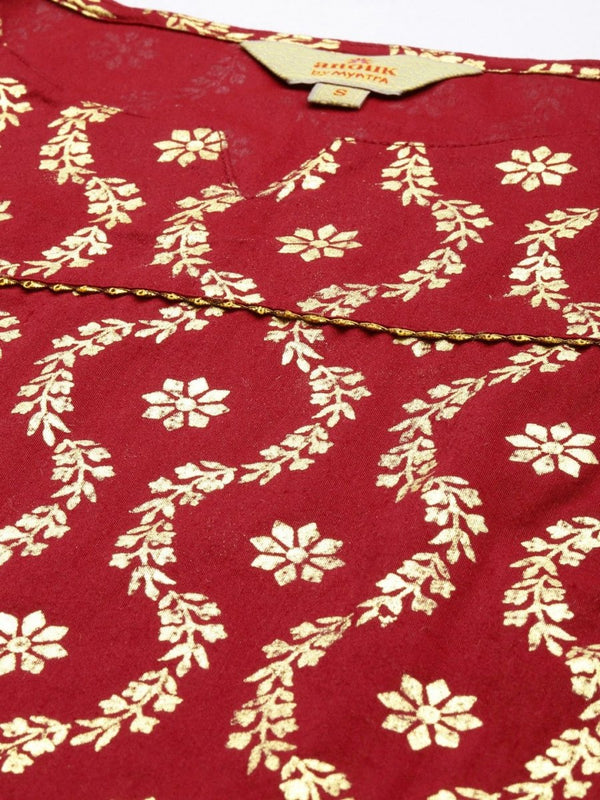 Anouk Women Ethnic Motifs Printed Regular Kurta with Trousers & With Dupatta