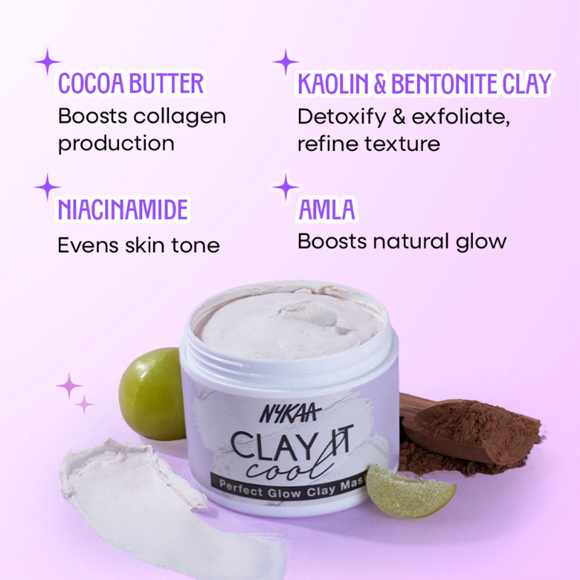 Nykaa Clay It Cool Clay Mask - Perfect Glow - Distacart