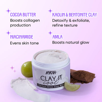 Nykaa Clay It Cool Clay Mask - Perfect Glow - Distacart
