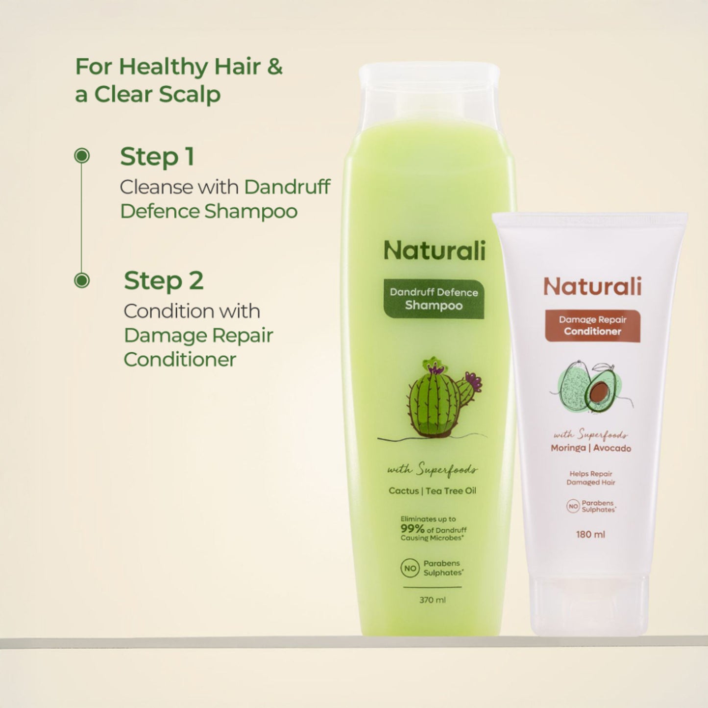 Naturali Dandruff Defence Shampoo with Tea Tree Oil & Cactus Extracts - Distacart