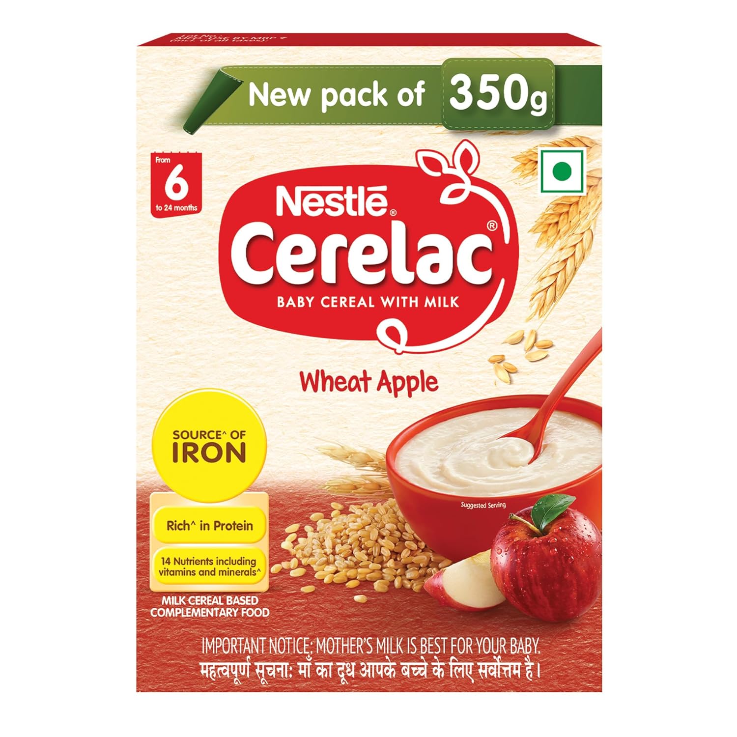 Nestle Cerelac Baby Cereal With Milk - Wheat Apple - Distacart