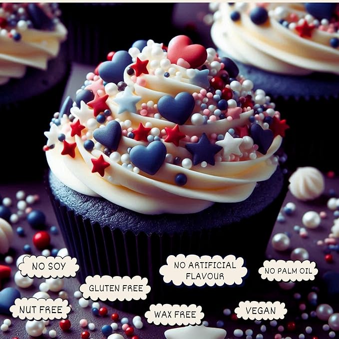 patriotic sprinkles for decoration 03 120 gm
