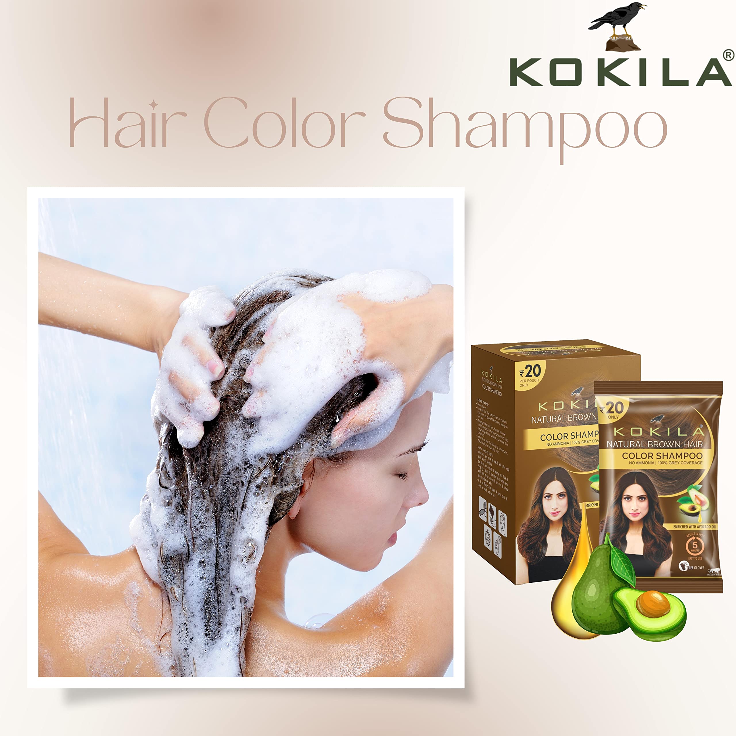 Kokila Insta Shampoo Hair Colour For Men & Women