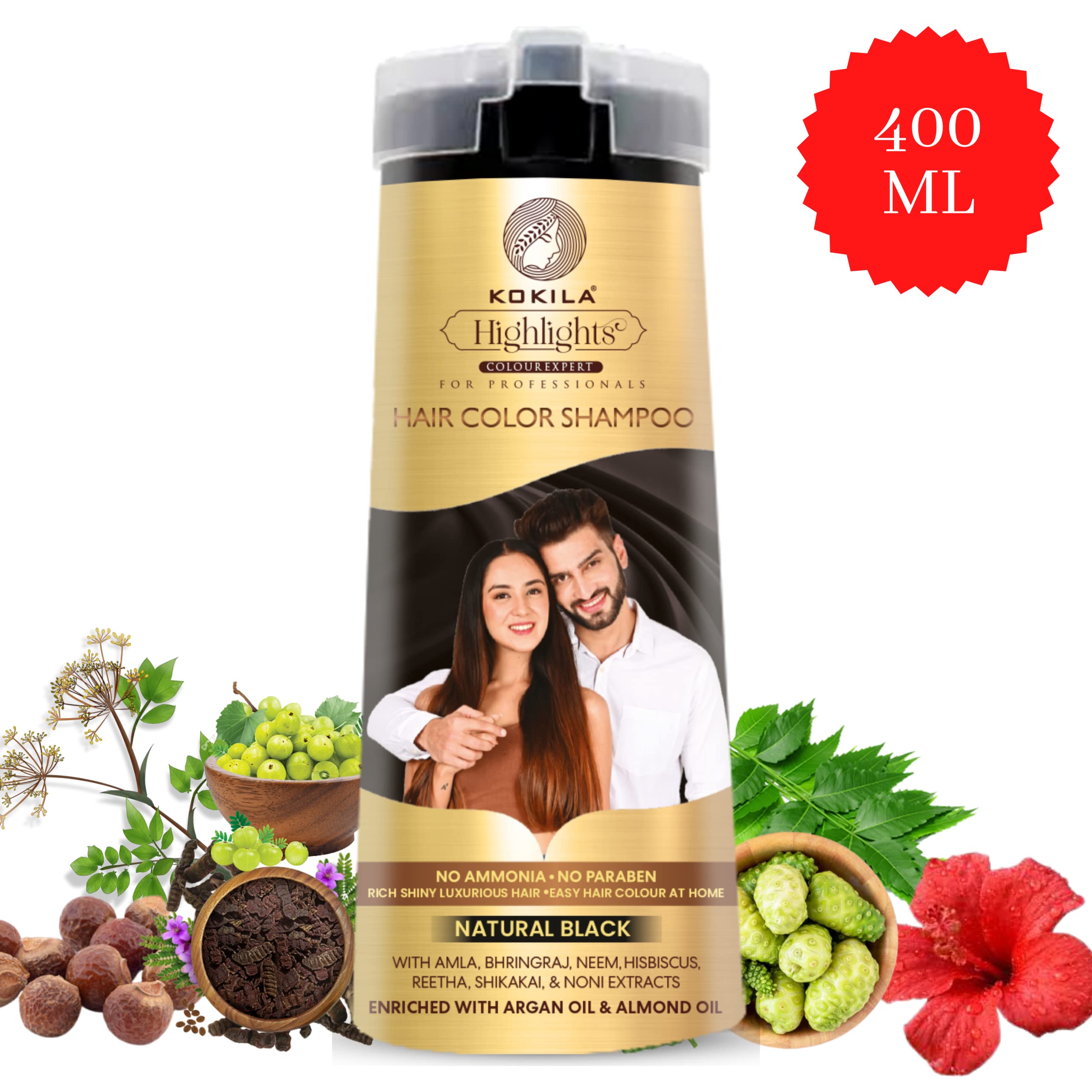Kokila Shampoo For Men & Women, No Ammonia, No Paraben
