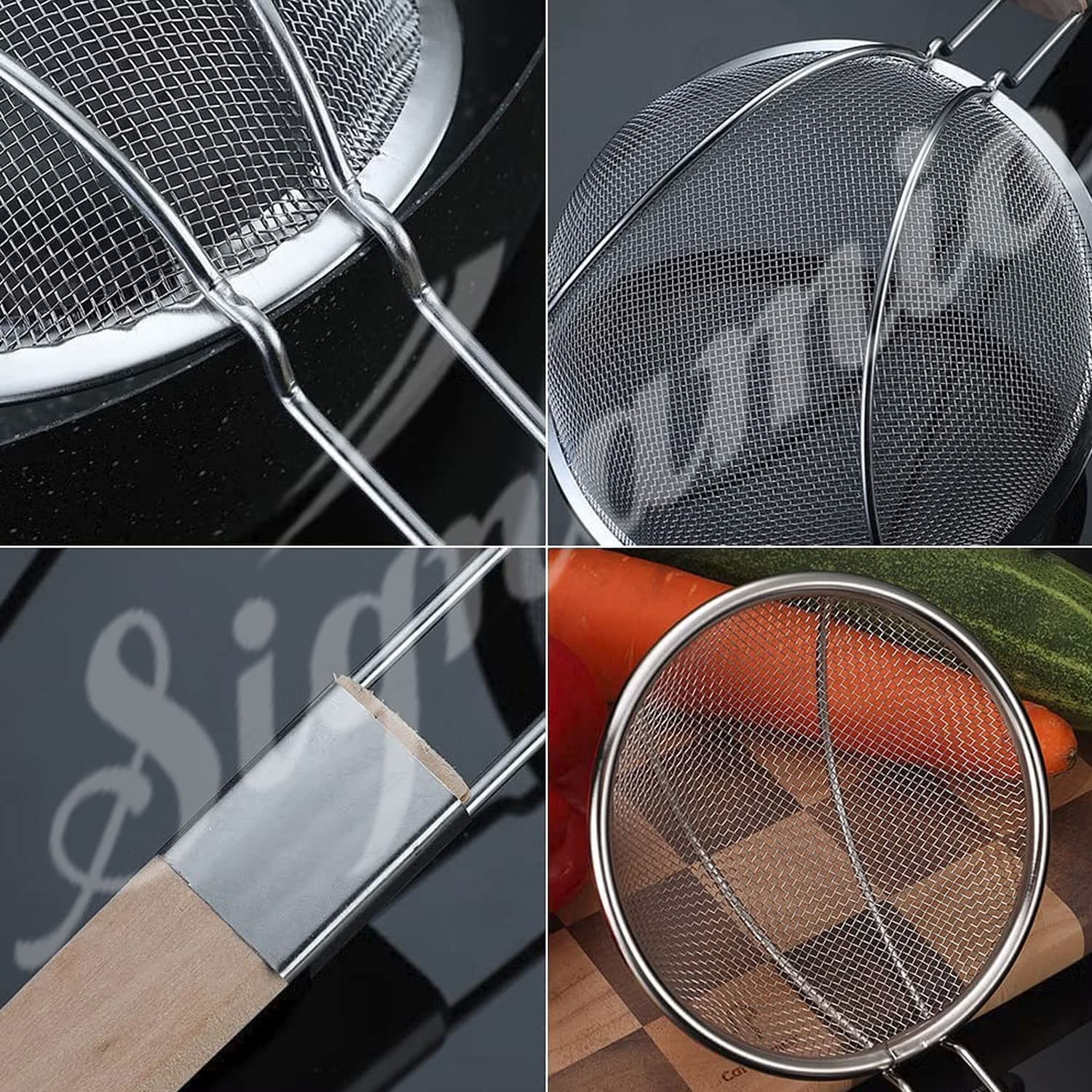 Signamio Diameter 16 cm Stainless Steel Deep Fry Net Spoon Oil Strainer - Dista