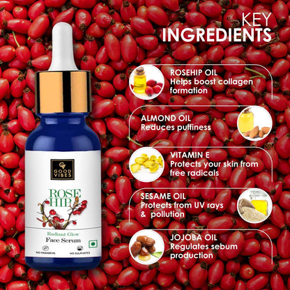 Good Vibes Rosehip Radiant Glow Face Serum - Distacart