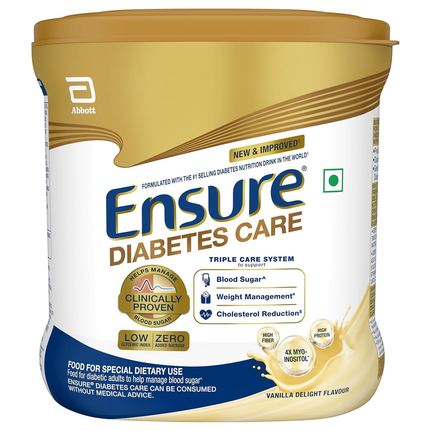 Ensure Diabetes Care Powder Vanilla Flavour - Sugar Free Health Drink - Distacart