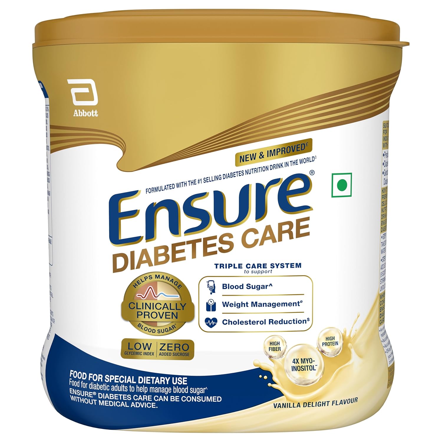 Ensure Diabetes Care Powder Vanilla Flavour - Sugar Free Health Drink - Distacart