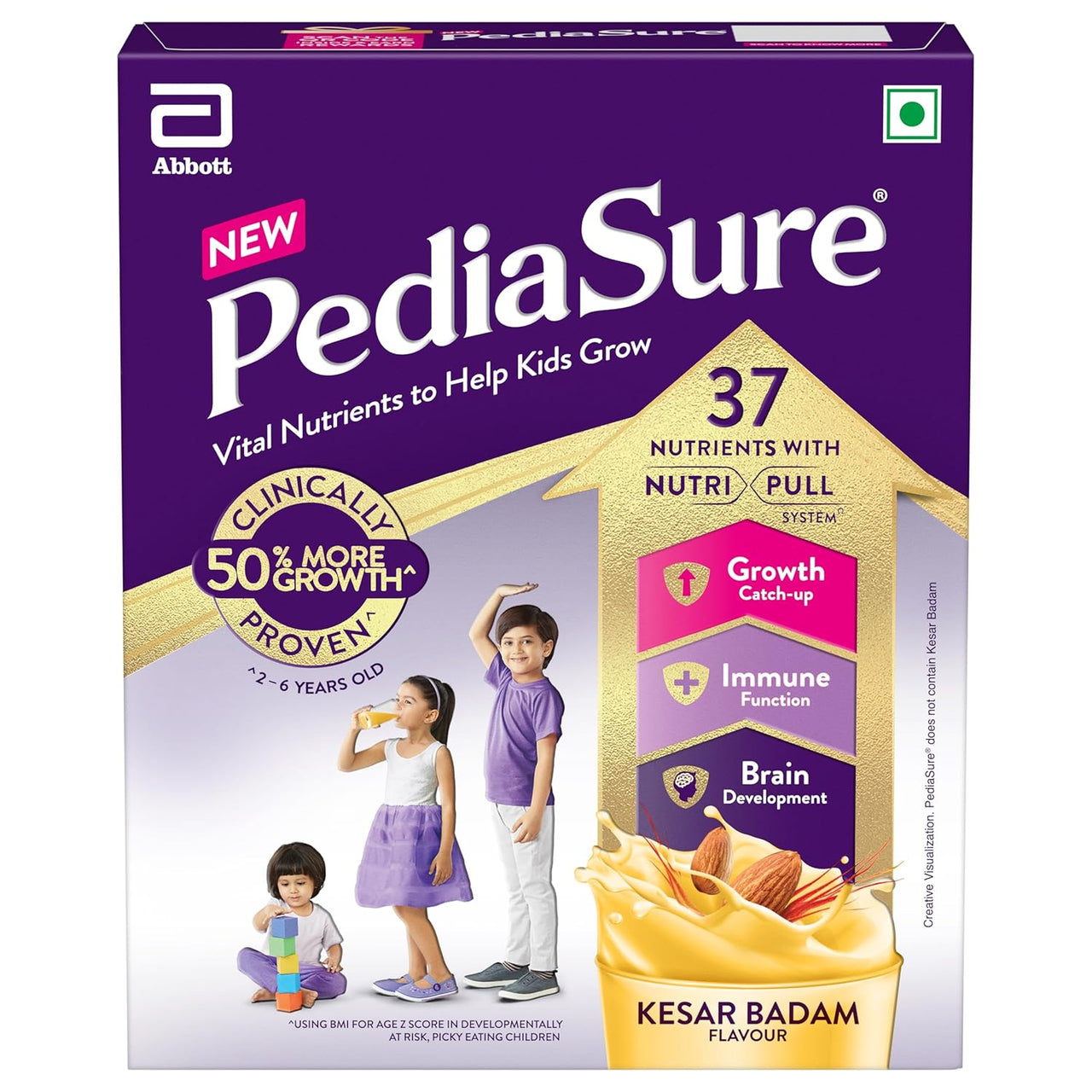 PediaSure Health and Nutrition Drink Powder for kids (Kesar Badam) - Distacart