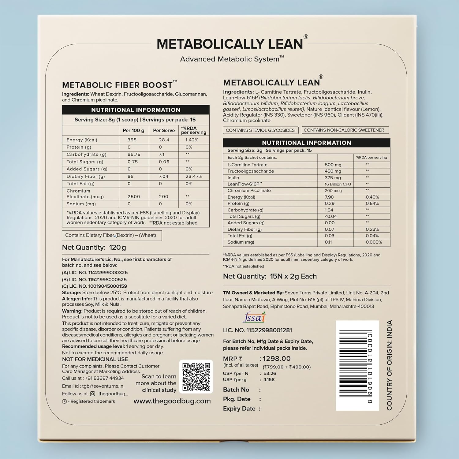 The Good Bug Metabolic Fiber Boost - Distacart
