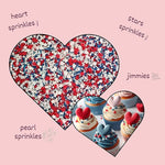 Thumbnail for patriotic sprinkles for decoration 05 120 gm