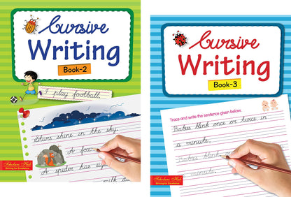 Scholars Hub Cursive Writing Books Combo (Vol. 2,3) (For Ages 6-8)-Sentences | Pack Of 2 Books - Dista