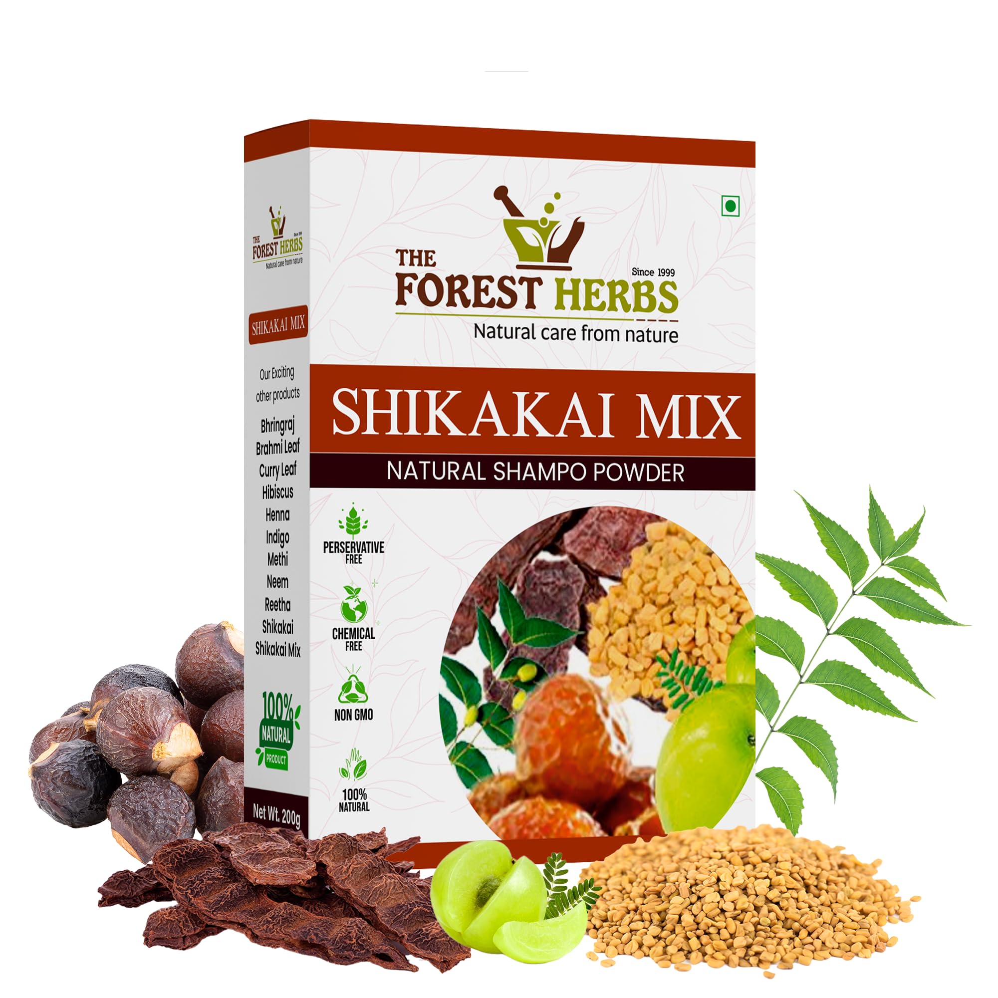 Forest Herbs Shikakai Mix Hair Care Powder - Distacart
