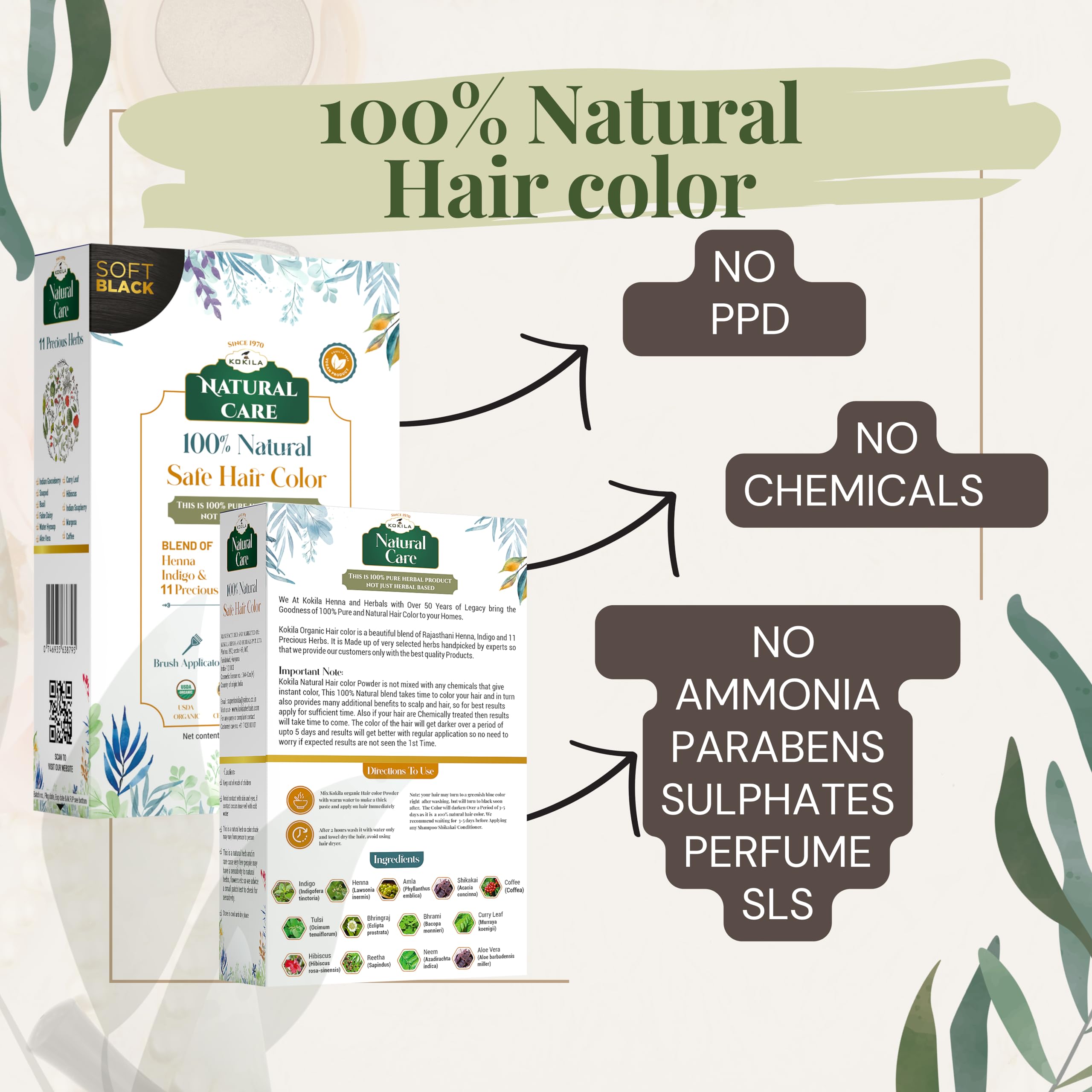 Kokila 100% Natural Safe Hair Color