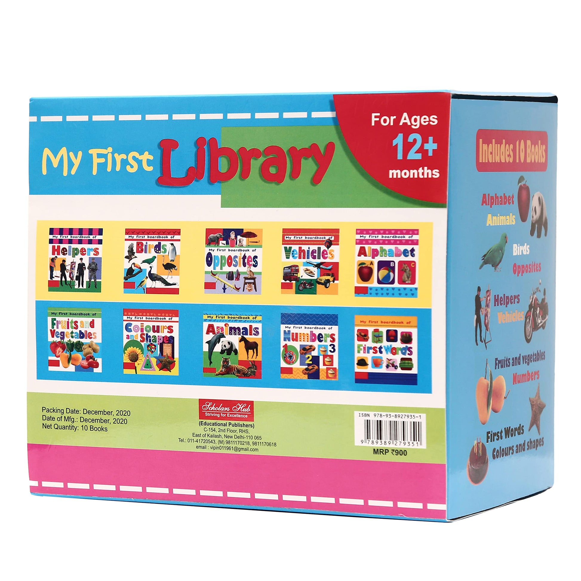 My First Library (Box Set Of 10 Board Books) - Dista