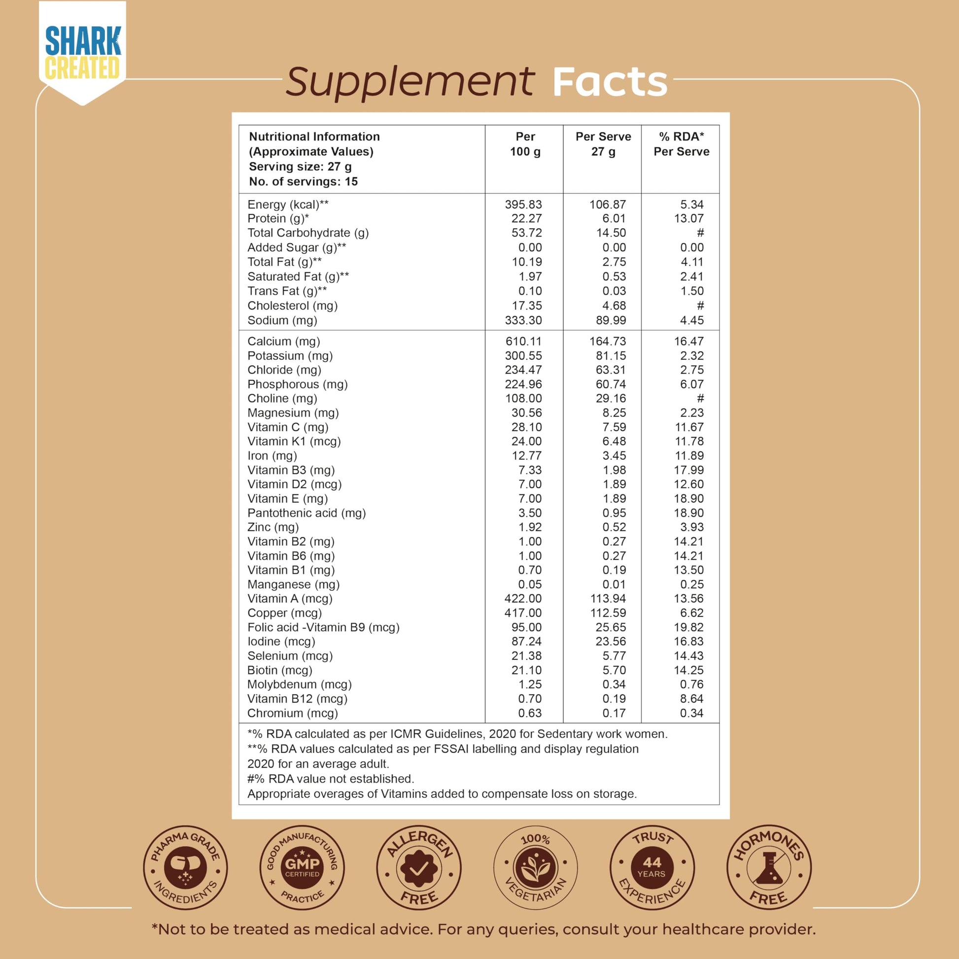 Arth High Protein Nutrition Powder | 12g Protein per Serving | 25+ Essential Nutrients with Prebiotic | No Added Sugar | Supports Energy, Strength & Immunity | 400gm (Vanilla Flavour)
