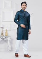 Thumbnail for Joban Fashion Men's Jacquard Silk Rama Printed Kurta Pyjama set - Distacart