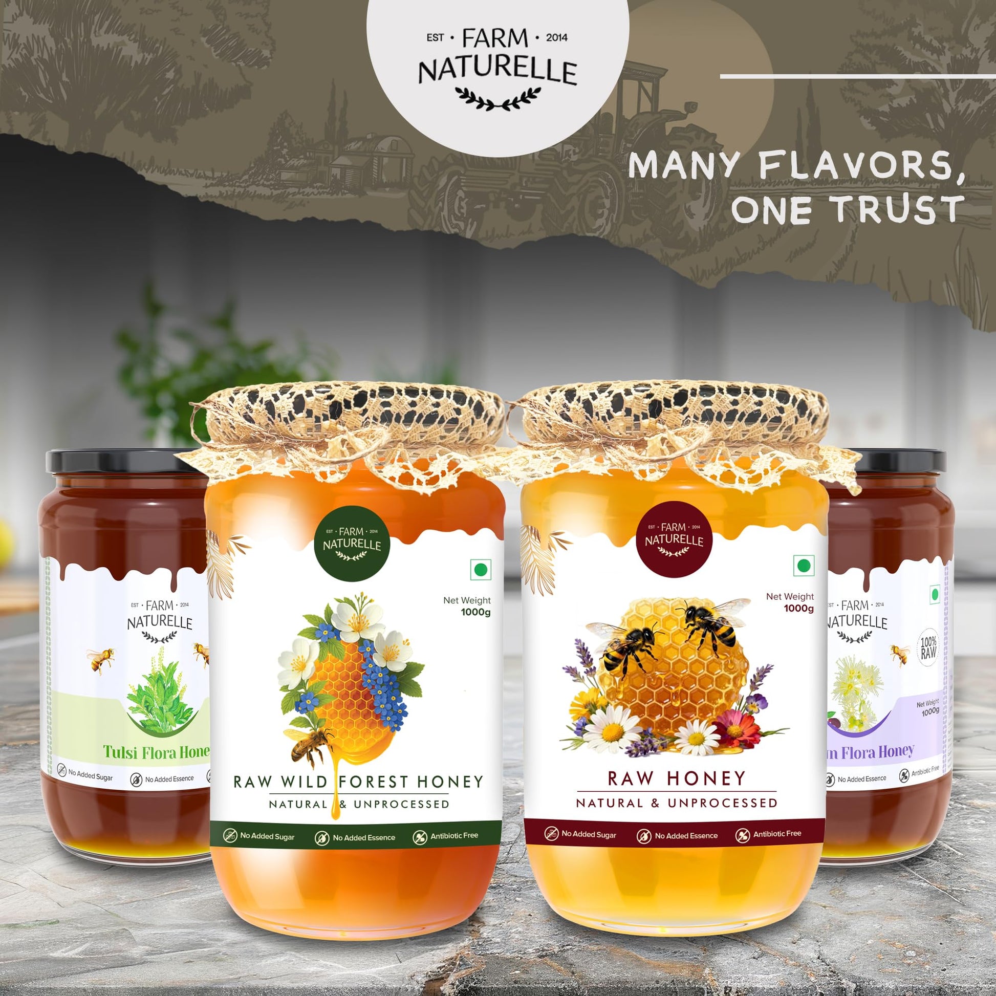 Farm Naturelle Immunity Herbs Infused In Wild Forest Honey - Distacart