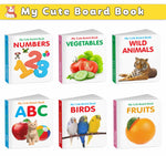 Thumbnail for Pocket Board Book Set of ABC, Numbers, Fruits, Vegetables, Wild Animals, Birds - Kids educational board book, Preschool learning books, Preschool Kids Books Children | books