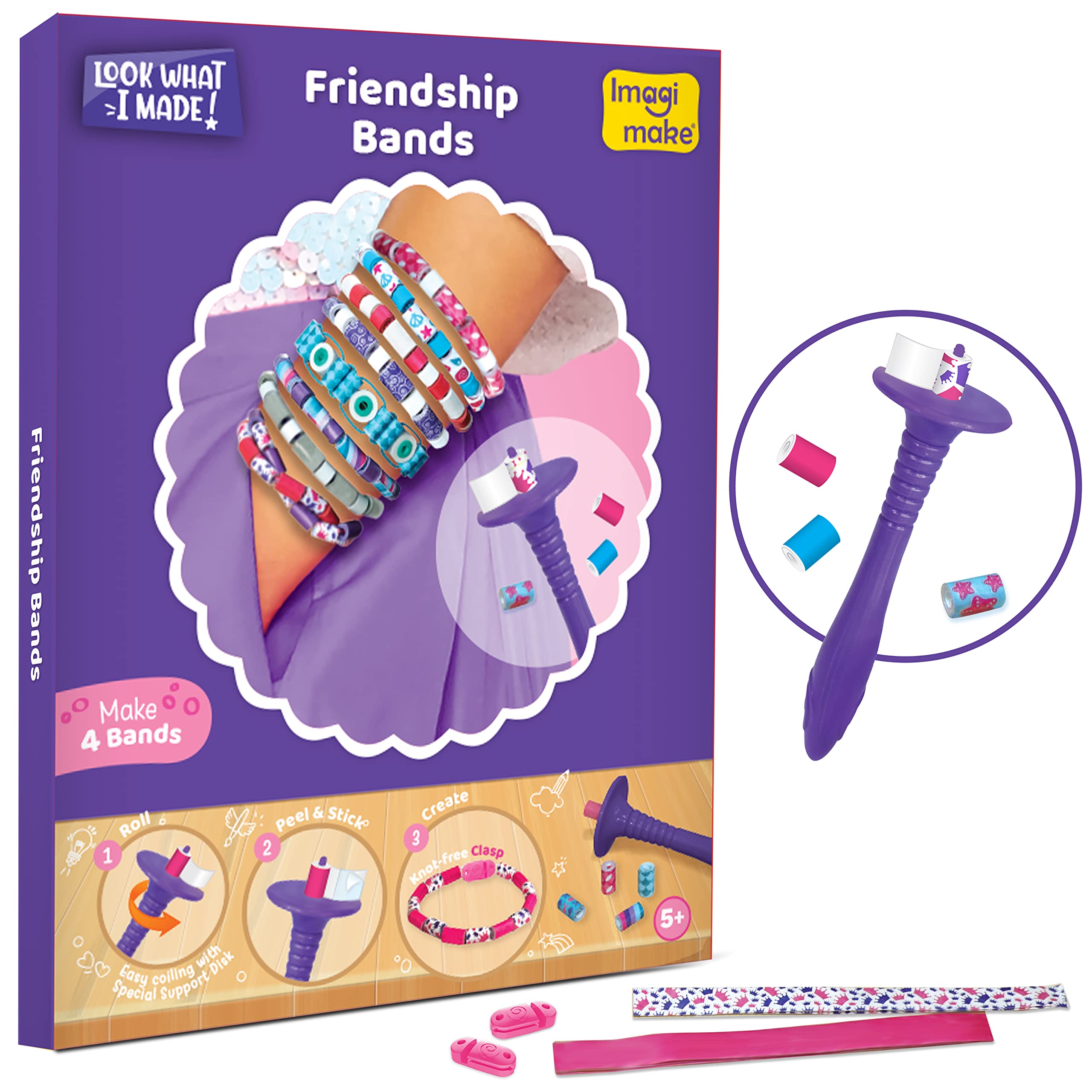 Imagimake Craft Kit - Arts and Crafts for Kids Ages 5+ - Air Dry Clay, Paper Quilling, Stamp Art - 3-in-1 Arts and Crafts Kit - Gifts for 5, 6, 7, 8 Year Olds