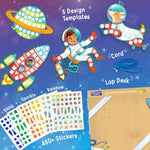 Thumbnail for Imagimake Mirror Mosaic Space Theme Kids Art Set | DIY Craft Kit with Foil Stickers | Birthday Gift for Boys and Girls Ages 3-8 | Travel Toys | Crafts for Kids Ages 4-8