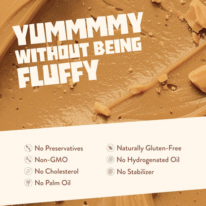 Nutrabay Foods All-Natural Peanut Butter (Crunchy) - Unsweetened, 400g | 28g Protein, Zero Cholesterol, Vegan, Gluten Free, Non GMO
