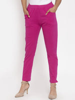 Thumbnail for TAG 7 Women Magenta Solid Ankle-Length Leggings - Distacart