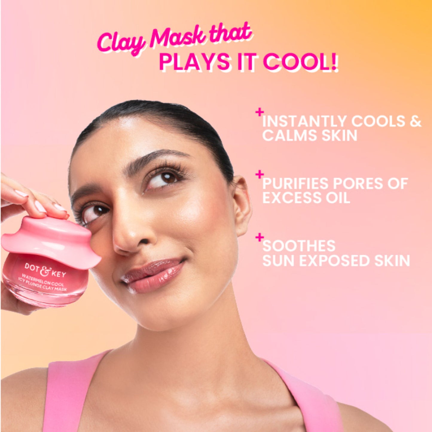 Dot & Key Watermelon Cool Icy Plunge Clay Mask - Dista