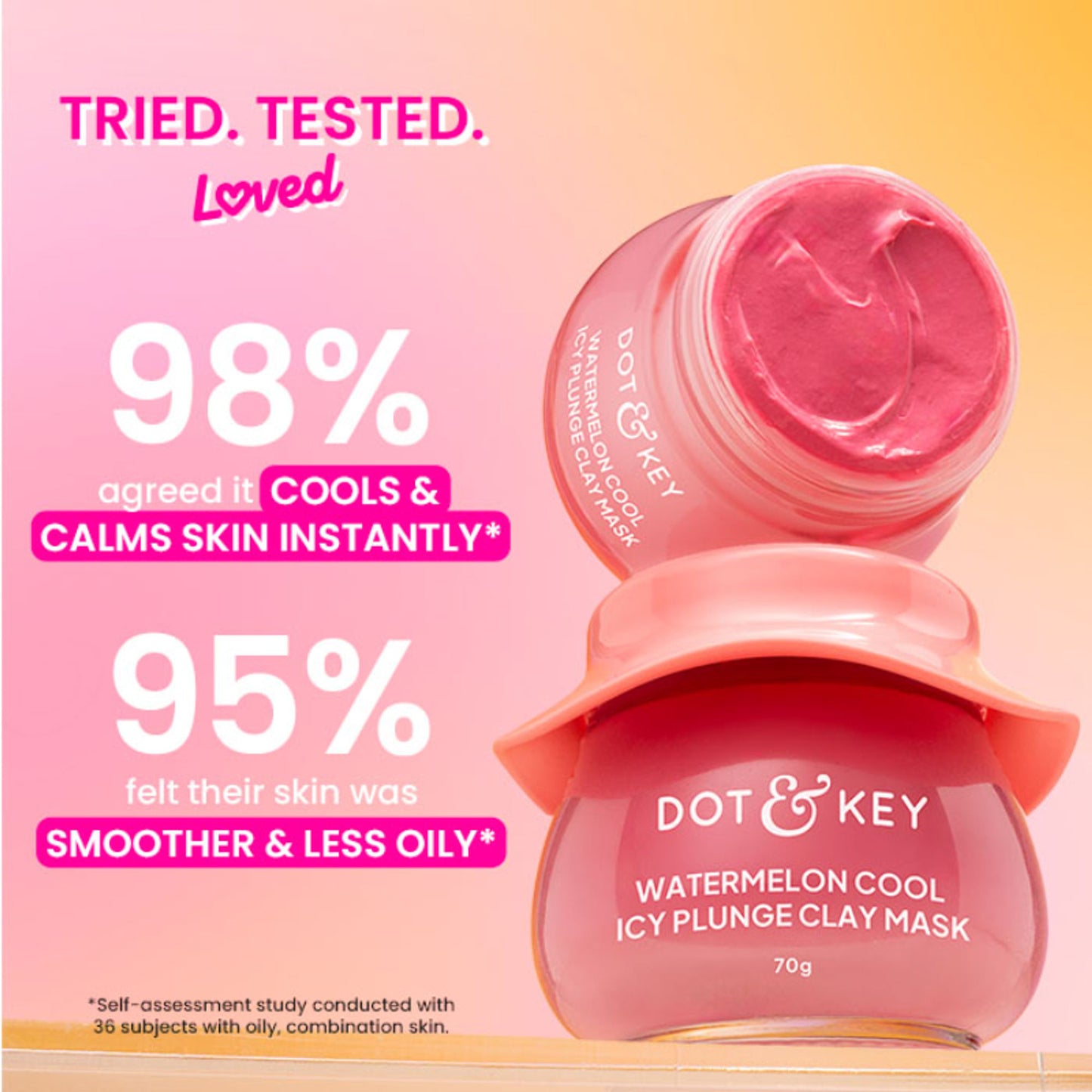 Dot & Key Watermelon Cool Icy Plunge Clay Mask - Dista