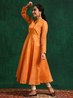 Thumbnail for Aks Ethnic Motifs Keyhole Neck Flared Anarkali Kurta - Distacart